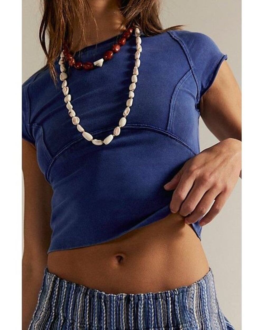 Free People We The Free Protagonist Tee blue size large